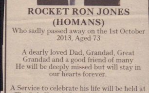 Obituary for Rocket Ron Jones