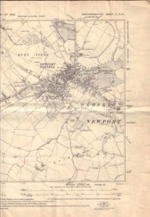 1926 Ordnance Survey map of Newport Pagnell