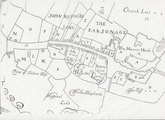 Enlargement of the upper map of The Mannor Of Stanton