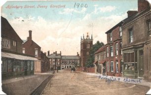 Aylesbury Street, Fenny Stratford - with church and post office