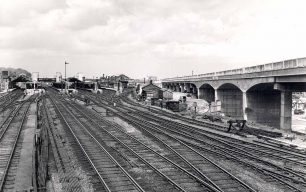 Bletchley Station and the flyover from the south.