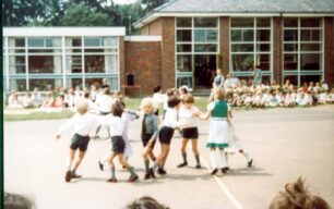 Country Dancing, Infants, dancing in fours - 1980