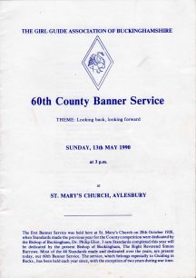 Girl Guides 60th County Banner Service
