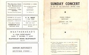 Concert programme Jan 1940
