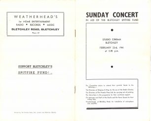 Concert programme Feb 1941
