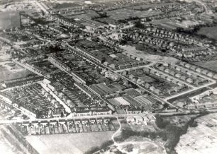 Aerial view of Bletchley looking north