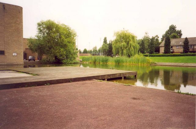 Bletchley Leisure Centre with pond