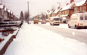 Eaton Avenue in the snow