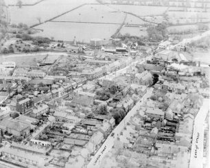 Aerial view of Fenny Stratford looking east