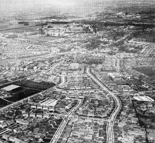 Aerial view of West Bletchley, looking north-east