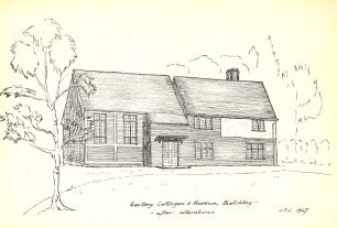 Sketch of Rectory Cottages, Bletchley