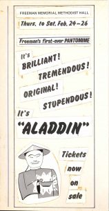 Advert for Aladdin pantomime