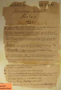 Sunday School Rules of 1874