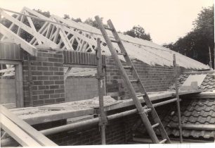 Building of Church hall roof