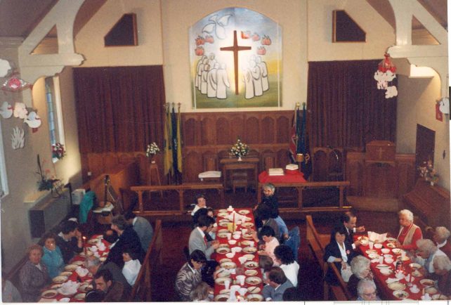 Pentecost Festival - meal in the church