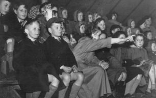 Audience at a circus in Market Field