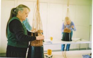 Willow weaving - students at work