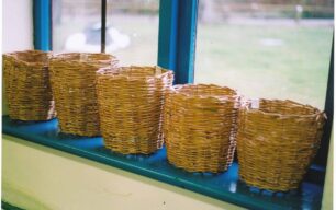Willow weaving - finished baskets