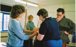 Willow weaving - students developing skills