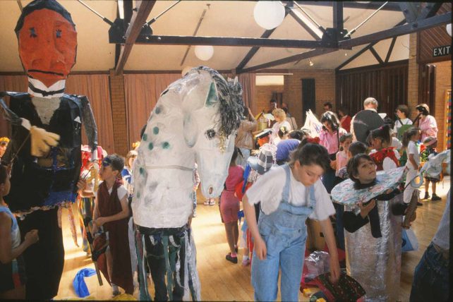 Costumes almost ready for the parade