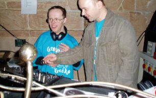 Trevor Marshall at the sound desk in 2006