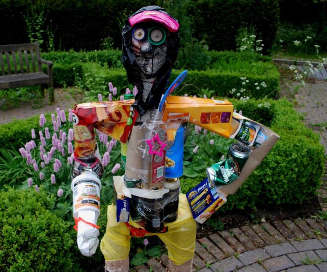 Trash Man in the garden