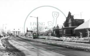 Queensway, Bletchley in the snow, 1981