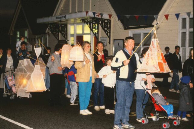 Lantern walkers by wolverton station