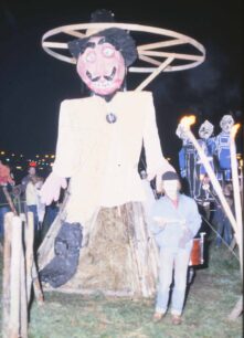 A giant effigy of Guy Fawkes