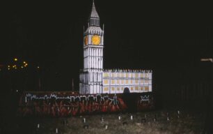 Model Parliament at night