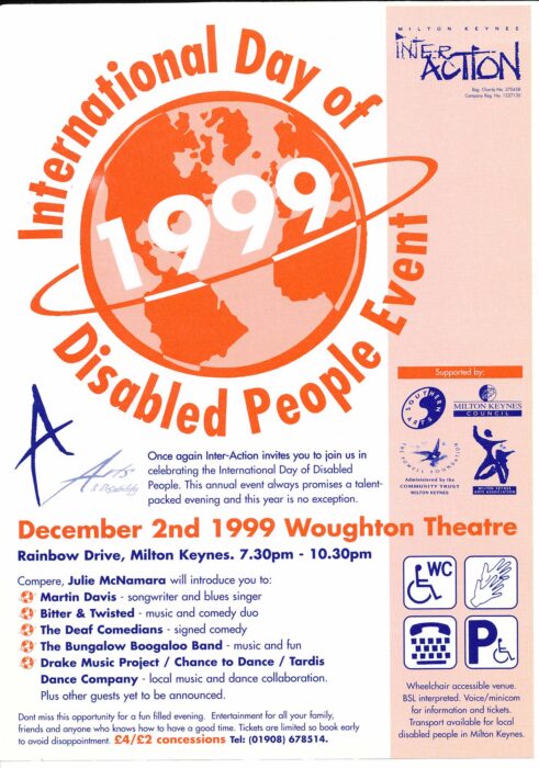International Day of Disabled People Event leaflet