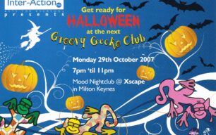 Halloween at the Groovy Gecko Club leaflet