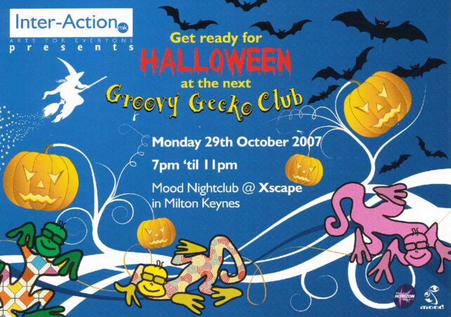 Halloween at the Groovy Gecko Club leaflet
