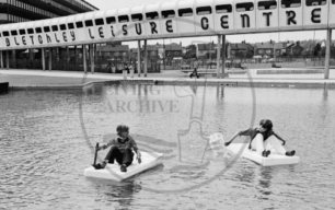 Paddleboarding on Bletchley Leisure Centre pond
