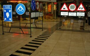 Eight signs displayed in Midsummer Place