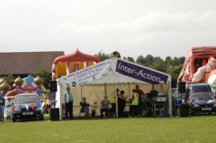Inter-Action tent at the arena