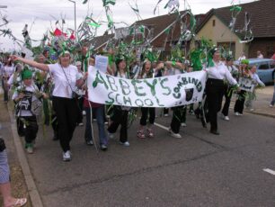 Parade group from Abbeys Combined School