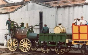 Replica steam locomotive Sans Pareil on Open Day