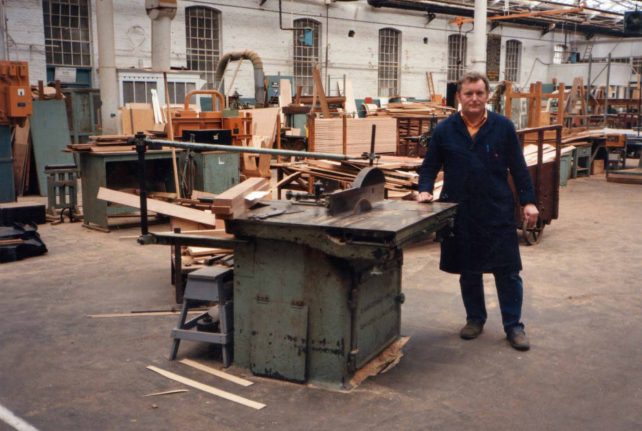 Wood machinist Mick Baines