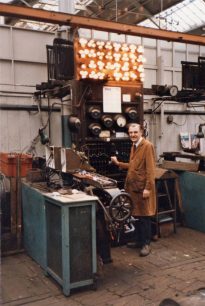 Pete Norton at the Electric Shop Testing Board