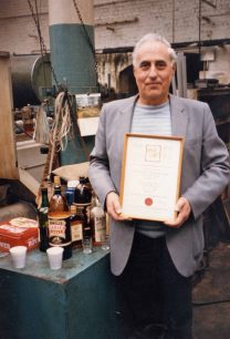 Geoff Brandon with his BR Certificate of Service