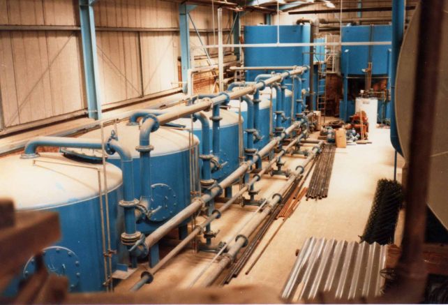 Tanks for liquid waste in the Effluent Plant