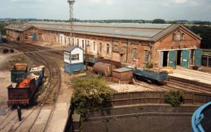 Signal Box & Old Lifting Shop from top of Effluent Plant