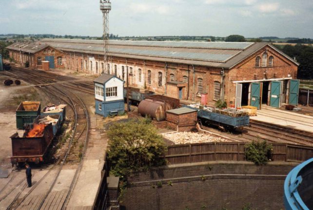 Signal Box & Old Lifting Shop from top of Effluent Plant
