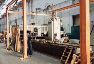 Terry Gladsby operating an Elgamill machine in Fitting Shop