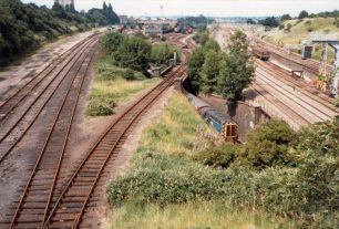Gulley for stock to pass under the mainline to the Works