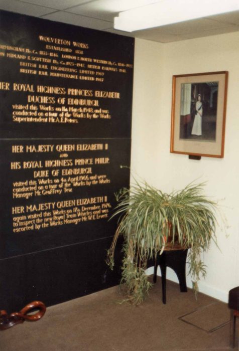 Engraved stone plaques commemorating Royal visits