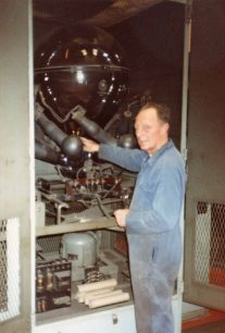 Electrician Charlie Thompson in the Power House