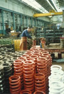 Springs from carriage bogies