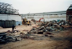 The old Iron Stores are demolished